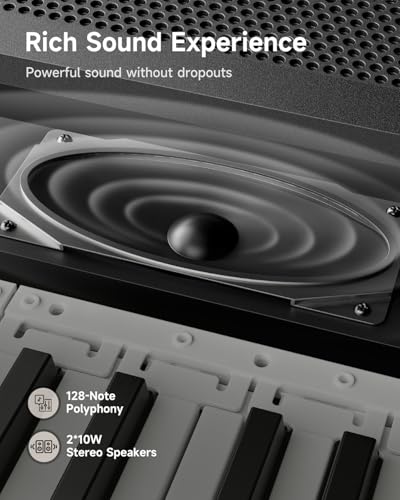 Donner 88 Key Keyboard Piano for Beginners, Semi-Weighted Electric Digital Piano with 500 Tones, 128-Note Polyphony, USB MIDI, Speakers, Carry Bag, X-Stand, Pedal & Music Rest Included(DEP-07) - image 4
