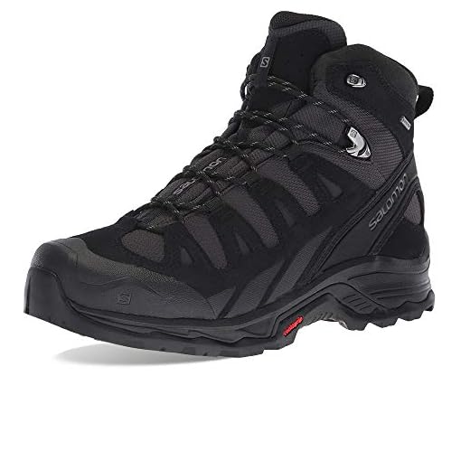 Salomon Herrar Quest Prime GTX Trekking-& vandringskängor, Grå Phantom svart tyst skugga - 45 1/3 EU