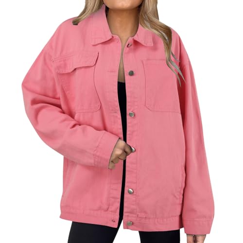 Veste en jean surdimensionnée femme grande taille coupe ample délavée stoned washed