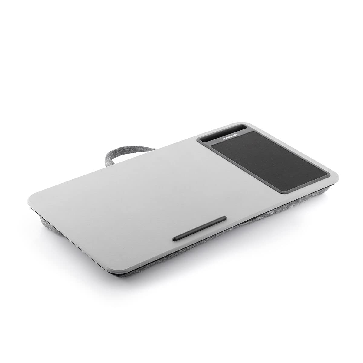 InnovaGoods® Bureau Portable pour Ordinateur avec Coussin XL Deskion, travaillez ou étudiez de manière Confortable et Ergonomique, avec Un Design de Bureau et Un Coussin XL, Gris