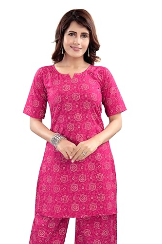 Image of Mom&Bae Women's Pure Cotton Printed Lounge Wear Comfy Night Suit Co-ord Set