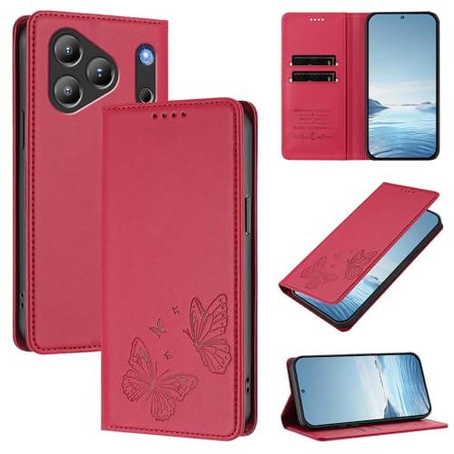 �X�}�z�P�[�X �Ή��@�� for Blackview Wave 7C �X�}�z�P�[�X�y�J�[�h�z���_�[�E�E�H���b�g�E�}�O�l�b�g�o�b�N���E�t���b�v�E�X�^���h�@�\�t���zRed