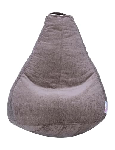 Image of Casa Copenhagen Premium Designer Fabric Bean Bag Chair, Filled with Beans | Capacity: Upto 7 Ft Height, 200 KG Weight | 5XL | Beige