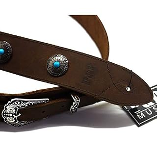 NEHARO Vintage Guitar Bracelet Tressé Guitare avec Bracelet en Cuir 2" Wide réglable Sangles for Guitares - Noir Brun for Guitare Acoustique Vintage Rock Guitar Meilleur Guitariste Cadeau – Image 3