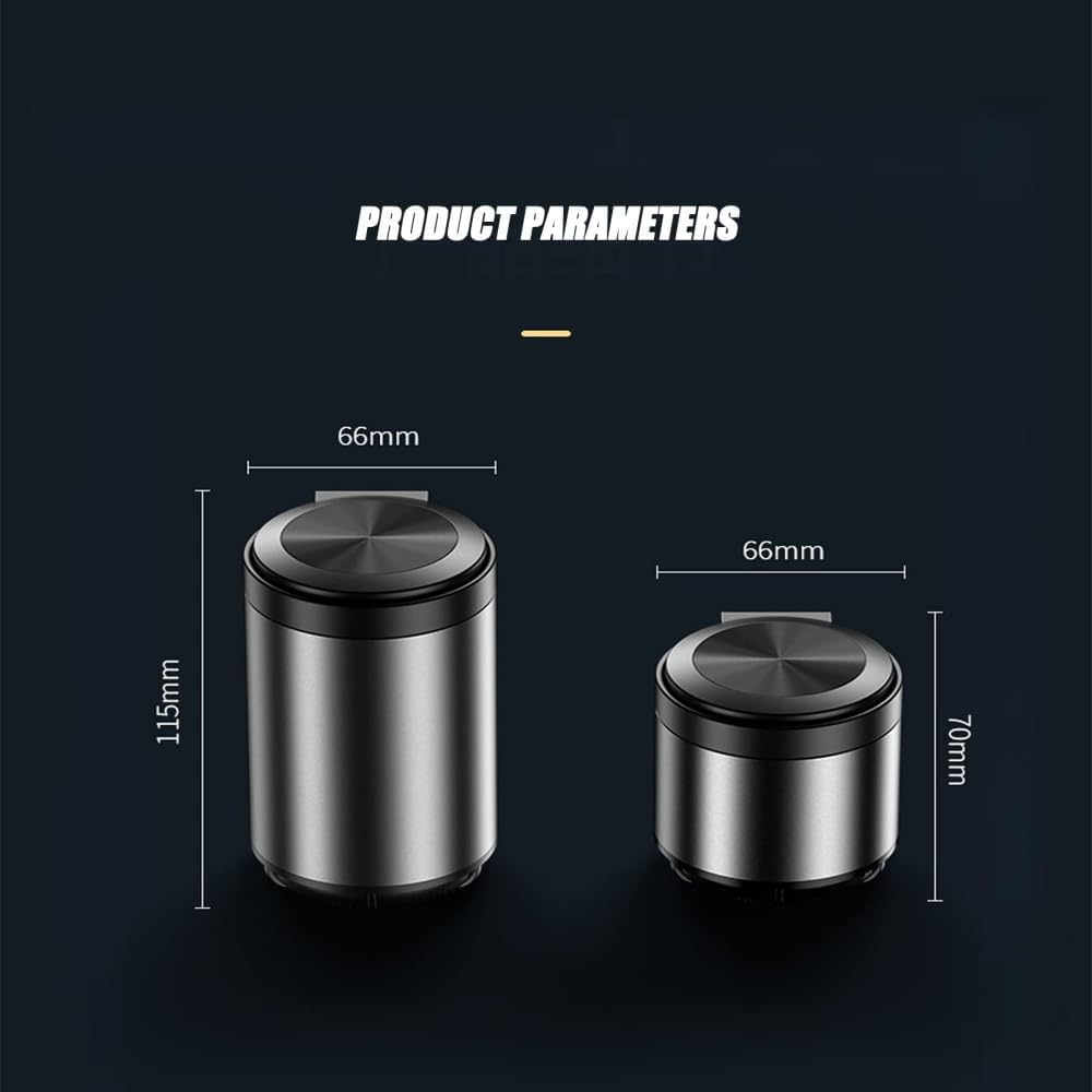 車載灰皿1個 適合マセラティ クアトロポルテ VI SQ4用，コンパクトな折りたたみ式で、防塵ゴミ箱で車内を清潔に保ち、LEDライト