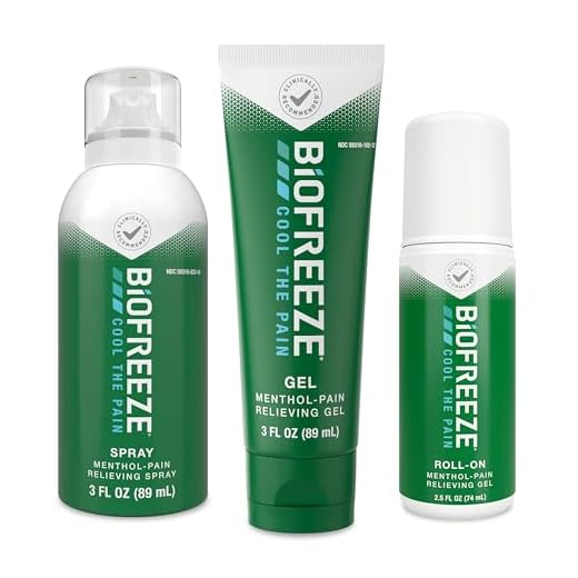 Biofreeze Pain Relief Roll-On 2.5 FL OZ, Gel 3 FL OZ, And Spray 3 FL OZ Variety Pack Topical Pain Reliever For Muscles And Joints From Arthritis, Backache, Strains, Bruises, Sprains (Package May Vary)