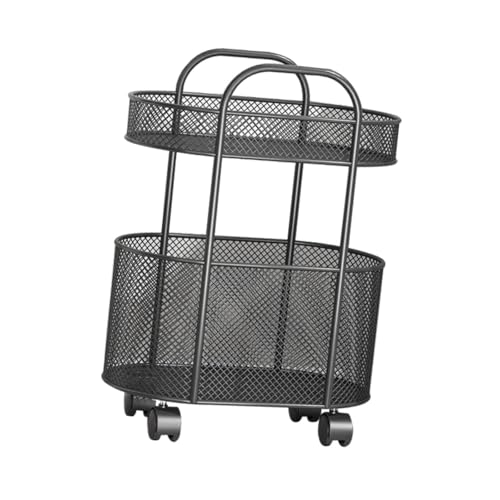 Ioensy Mobile Book Cart with Wheels for Storage in Bathroom and Bedroom