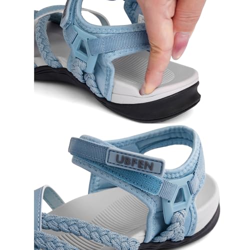 Image of UBFEN Womens Hiking Sandals Outdoors Water Sport Arch Support | Comfortable Adjustable Ankle Strap, Lightweight Suitable for Beach, Travel, Golf and Daily Wear