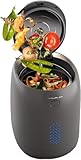 Nagual 3.5L Electric Kitchen Composter, Fast 1.5h Mill, Odor-Control, Self-Clean, Food Recycler Bin, Gray