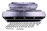 Valve Covers | Billet Aluminum Stock Height | Hardware Included | Black Anodized | Compatible with Dodge Magnum 5.2/5.9L | Small Block Moppar | Pair