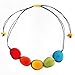 Tagua Necklace Chips in Rainbow Colors Adjustable, Handmade Fair Trade by Florama Natural Jewelry