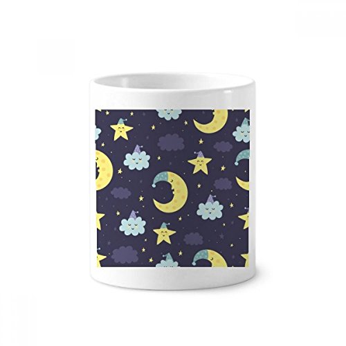 Pot en céramique lune 350ml pour ranger stylos et brosses qui traînent