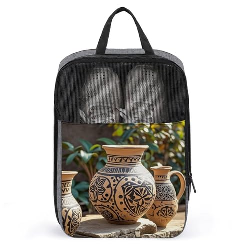 Bolsas de polvo para zapatos de golf en viajes activos con estampado cerámico de África