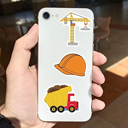 50 Pcs Cartoon Toy Cars Stickers for Kids Boys, Waterproof Vinyl Decal Pack for Water Bottles Guitar(Construction truck, Airplane, Train, Helicopter, Car, Tractor, School Bus, Firetruck, Rocket) 5 41HEoAbeYML. AC
