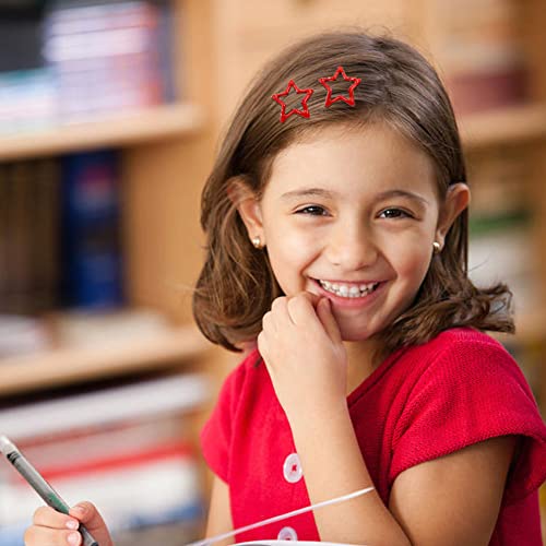 Dizila 60 Pieces/30 Pairs Small 1.3" Non Slip Glitter Sparkly Star Metal Snap Hair Clips Mini Barrettes Tiny Stars Shaped Hairclips Hairpins Y2K Hair Accessories For Baby Girls Toddlers Kids Women #TOP2