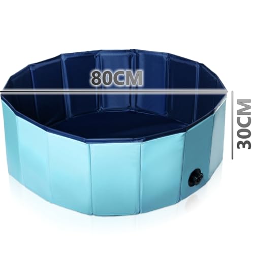 Hundepool Ø 80cm Hunde Becken Pool Planschbecken Wasserspiel Schwimmbecken (Hundepool 80cm)
