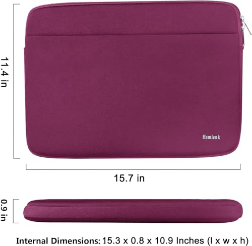 Image of Laptop Sleeve 15.6 inch, Shockproof Protective Notebook Case with Accessory Pocket, Briefcase Carrying Laptop Bag for 15.6 inch HP, ASUS, Dell, Lenovo, Acer, Rose Red
