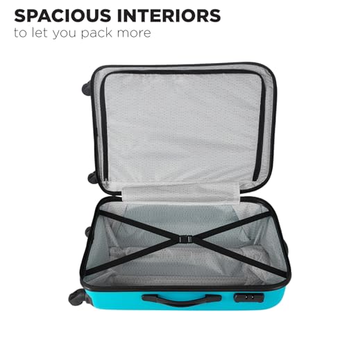 Image of Safari Magnum Jumbo 69Cm Medium Checkin Trolley Bag Hard Case Polycarbonate 4 Wheels 360 Degree Wheeling Luggage, Travel Bag, Suitcase for Travel, Trolley Bags for Travel, Cyan