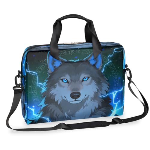 Bolso para laptop estilo étnico lobo 16 pulgadas miniatura 1