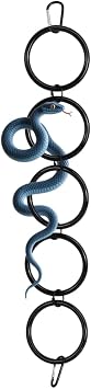 MiOYOOW Snake Climbing Rings, Plastic Corn Snake Enrichment Chain Hanging Ball Python Hoop Toy for Reptile Tank Cage Enclosure