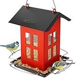 iBorn Bird Feeder House, Metal Bird Feed...