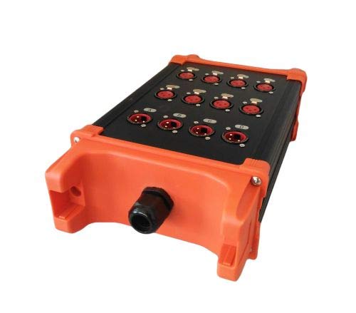 Ciabatta da palco professionale a 12 canali con connettori XLR e numerazione codificata