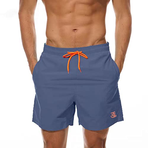 Short plage homme natation JustSun bleu jean pour l'été