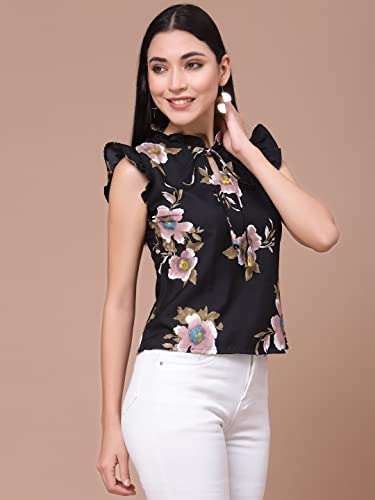 Image of OOMPH! Women's Crepe Floral Relaxed Fit Shirt