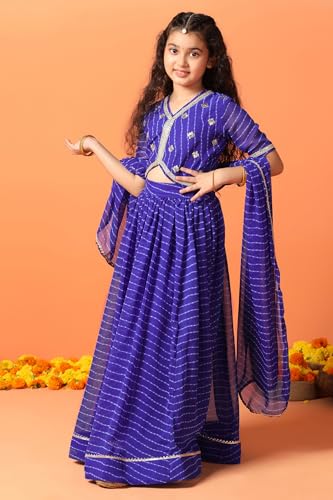 Image of Fashion Dream Girl Georgette Readymade Lehenga Choli With Dupatta