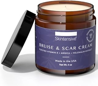SKINTENSIVE Highest Purity Organic Arnica Plant-Based Bruise Cream for Thin Skin - Moisturizing, Anti-Aging, Healing, and Fading Scar Lotion, Vitamin K C and E, Skin Renewal
