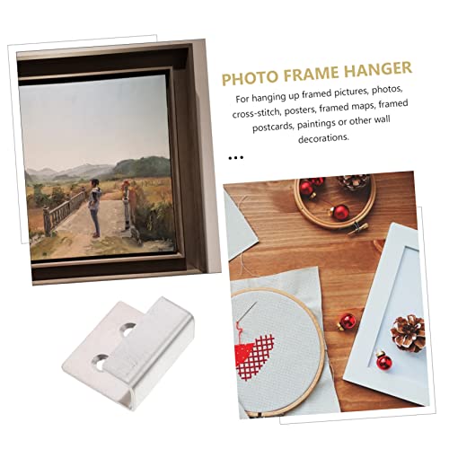 Image of ORFOFE 8pcs Picture Frame Hanging Hardware Double Hole Hangers Hanger Screws for Wall Decor