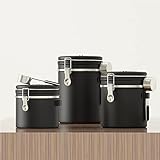 Coffee Canister, Stainless Steel Container Airtight Coffee Storage Case with Date-Tracker, Measuring...