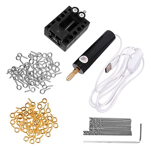 Set taladro eléctrico compacto con carga USB para manualidades
