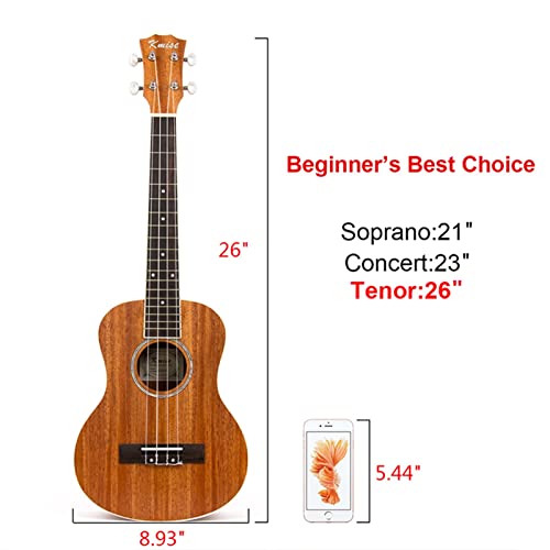 Ukulele Concert Ukulele – Tenor Ukulele Mahogany Ukelele 26 inch Uke Aquila String 4 String Guitar Ukuleles - Les Beatles, Paul McCartney, John Lennon, RIngo Starr, George Harrison Ukulele Concert Ukulele - Tenor Ukulele Mahogany Ukelele 26 inch Uke Aquila String 4 String Guitar Ukuleles – Image 3
