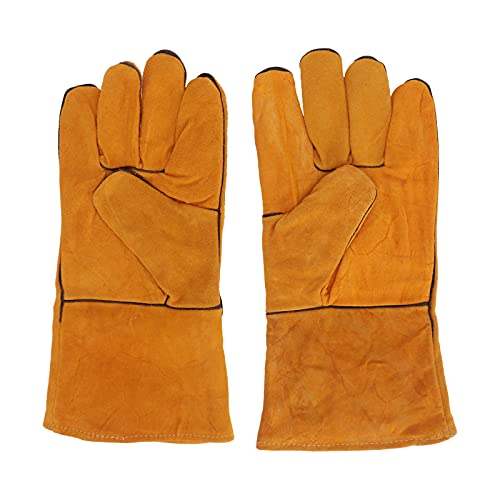 Guantes antimordeduras de cuero Kisangel con doble protección reforzada