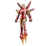 BLOKEES Model Kits Champion Class Marvel Infinity Saga Iron Man Mark LXXXV EX, 167-Piece Articulated Model Kit with Metallic Finish, Effects Parts, Display Base, Tool-Free Assembly, Ages 14+