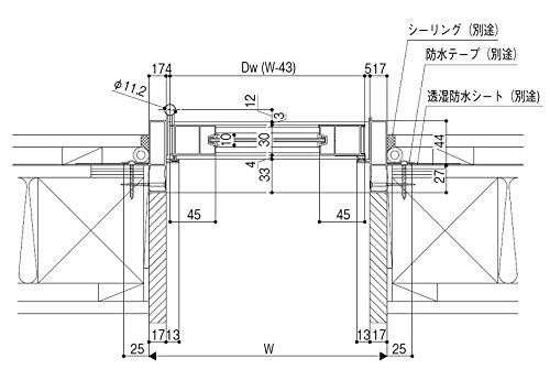 Amazon.co.jp: ロンカラーガラスドア 半外付型 ランマなし 0718 W