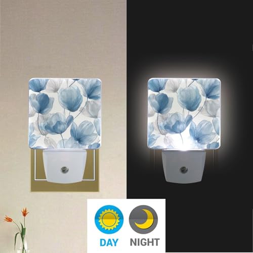 Lámpara de noche led azul tulipán con sensor automático miniatura 4