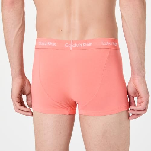Calvin Klein Herren Low Rise Trunk 5pk 000NB2734A Trunk, Multi (Schwarz/Schneeheizung/Coral Pop/Ink/PO), Größe S, Mehrfarbig (Schwarz/Schnee-Heidekraut/Korallen-Pop/Ink/Po), S 4
