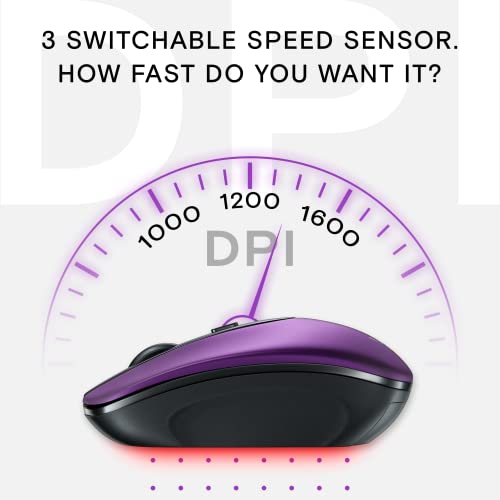 Shhhmouse Silent Wireless Mouse For Laptop Small Compact Cordless Computer Mice With Usb 2.4 Ghz – Quiet Click, 3 Dpi Levels, Travel Mouse – Portable For Pc, Chromebook [Purple] #TOP3