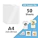 DTF Transfer Film - A4 Direct-to-Film Matte Clear Pretreat Sheets for T-Shirts Printing, PET Heat Transfer Paper for Epson Inkjet Printer DTG Printer, DIY Dark or Light Colors Fabric (A4 50 Sheets)