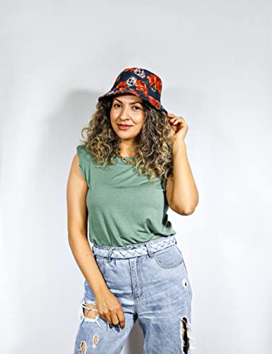 Chapéu Bucket Hat Feminino e Masculino Liso e Estampado Unissex Moderno (Verde escuro)