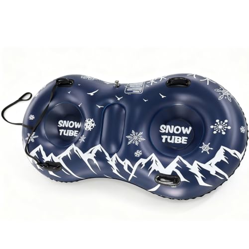 Aufblasbarer Snow Tube für 2 Personen - Doppelsitz Schlauchschlitten...