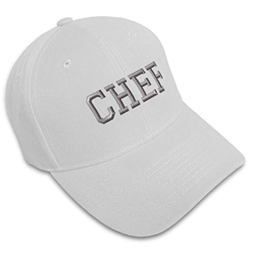 Speedy Pros Gorra de béisbol con letras plateadas, bordado, barco, cocina, tripulación, acrílico, para hombres y mujeres, cierre de correa, diseño blanco, talla única, blanco, talla �nica
