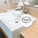 uxcell Sink Trim Overflow Cover, 4Pcs Sink Overflow Rings Metal Bathroom Kitchen Basin Double Layer Hole Insert in Round Caps, Silver