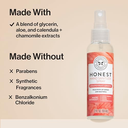 Image of The Honest Company Hand Sanitizer Spray, Grapefruit Grove, 2 fl oz