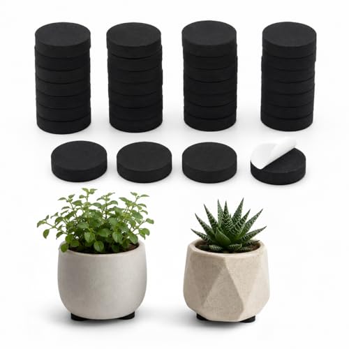 40 Stück Garden Unsichtbare Topffüße Selbstklebende Topf Klebefüsse Blumentopf Füße für Blumenkübel Aussen Innenbereich Garten Terrasse Fliesen & Steinboden für Drainage Schutz und Stabilität