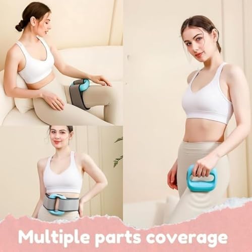 Image of Belly Fat Massager Belt | belly fat burner | bitrontix belly fat burner & body shaper Handheld Wearable Vibration Massage Ring with Adjustable Belt, Digital Display, USB Charging Cable and Storage Pouch E2