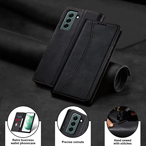 Image of Jasonyu Flip Wallet Case for Samsung Galaxy S22 5G,Black