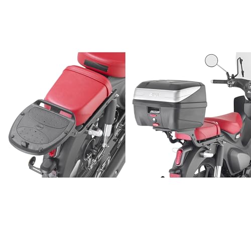 Givi Top Case E455N Monolock Noir 45L avec Support pour Honda Super Cub C125